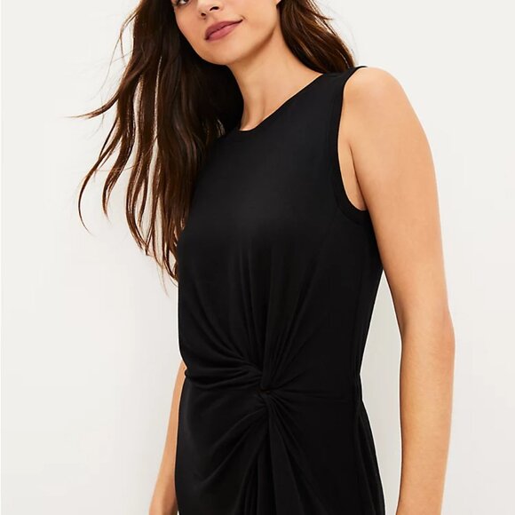 Lou & Grey Dresses & Skirts - Lou & Grey Signaturesoft Jersey Twist Mini Dress in Black